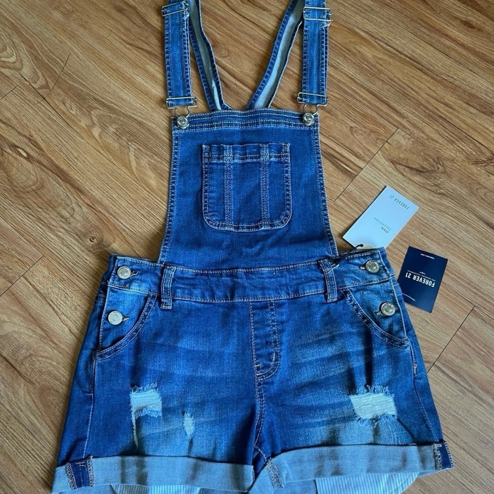 Forever 21 Light Blue Denim Overalls